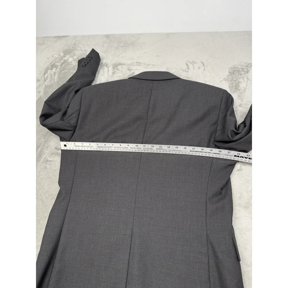 Jos A Bank Gray Sport Coat Mens 40S Charcoal Black Suit Blazer Jacket 100% Wool